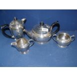 An FC & Co four piece plated Teaset.