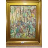 Charles Camoin: expressionist landscape, signed oil on canvas, image size 19'' x 14 3/4''.