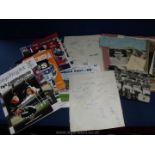 A quantity of football and rugby programmes, signatures of Osprey squad 2007-2008,