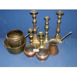 A quantity of brass and copper including;