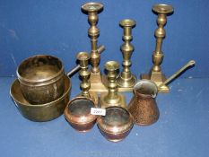 A quantity of brass and copper including;