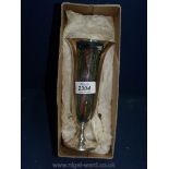 A Mappin and Webb boxed EPNS flower vase 8" tall.