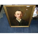 A framed Oil portrait of a Victorian gentleman, signed Edwin Harris 1902, 22 1/2" x 26 1/2",