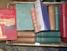 Crate of books to include The Great War Vol. 12, Scottish Pictures, Tennyson etc.