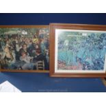 A framed Van Gogh print of a Garden Party.