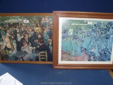 A framed Van Gogh print of a Garden Party.