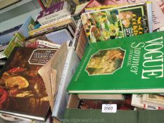 Two boxes of cookery books