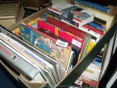 Two boxes of books, novels, Aviation in Scotland etc.