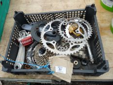 Tray of bicycle spares