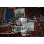Quantity of various framed pictures including a Vernon Ward.
