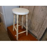 A painted Pine kitchen stool.
