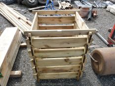 Treated timber compost bin,