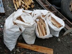 Six bags of softwood kindling