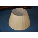 Large cream standard lamp shade.