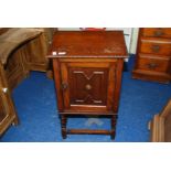 Wooden pot cupboard.