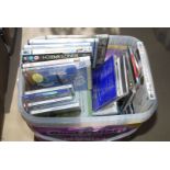 Tub of various CD's and DVD's.