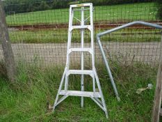 Five rung aluminium apple pickers ladder