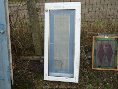 Two glazed kitchen cupboard doors