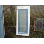 Two glazed kitchen cupboard doors