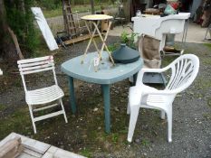 Quantity of plastic garden furniture - H414