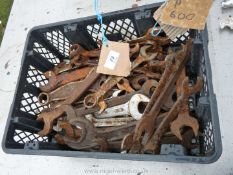 Basket of miscellaneous spanners