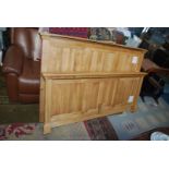 Modern light Oak king size headboard and footboard (no slats).