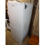 A LEC A+ rated fridge freezer, 55 1/2'' high x 22'' wide x 23'' deep.