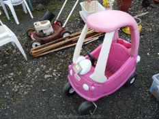 A Little Tikes pink car