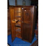 Boy's wardrobe with fitted interior, 61" high x 36" wide x 16" deep.