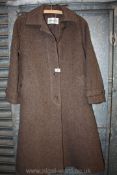 A Windsmoor wool coat, brown with belt.