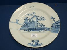 An English Delftware charger, c.