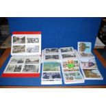 Four small folders of Danish Postcards, another album of vintage Postcards of Bussum,