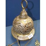 A fine Cairoware hanging Mosque Lamp, Egypt or Syria, second half of the 19th century,