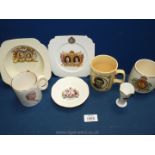 A quantity of commemorative china including George VI coronation bowl and mug,