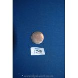 A Georgian cartwheel penny Love token 'if you love me as I love you no one shall cut our love in