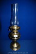 A brass Oil Lamp with funnel, no shade,