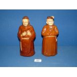 A pair of Spirit Bottles in the form of Monks.