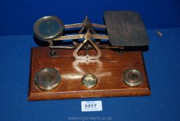 A 1930's brass Letter Scales.