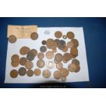 A quantity of pennies including Edward VII 1903 and 1907 penny.