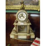 An impressive Alabaster cased Mantel Clock,
