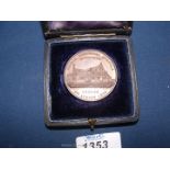 A leather presentation cased Bronze Medallion ''Verdin Technical Schools, Winsford,