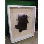 A framed 3D abstract picture entitled 'Black Magic', dated April 1983, 25'' x 21''.
