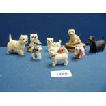 A quantity of West Highland Terrier ornaments