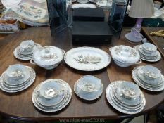 A S&C Limoges France "Provence" pattern dinner service having a meat plate,