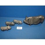 A Royal Doulton figure Vietnamese Sow and three piglets.