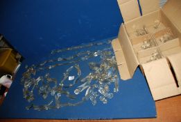 A good quantity of chandelier pieces.
