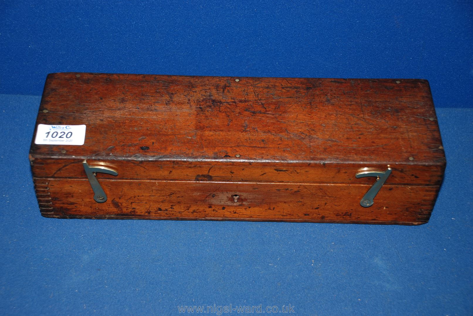 A 1920's Brass spirit Level by Stanley, London, in box, 13'' long x 4''. - Image 3 of 3