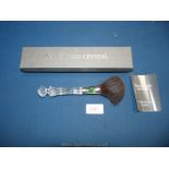 A boxed Waterford Crystal make up brush, 7 1/2" long.