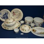 A quantity of miscellaneous china including a Royal Worcester Evesham china lid for an oval