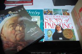 Four Art books including Alfred Sisley, Van Dyke, French Art and Sister Wendy's Story of Painting.